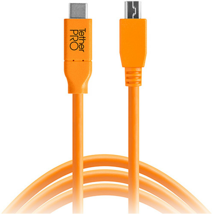 כבל Tether Tools TetherPro USB Type-C to Mini-USB 2.0 4.6m