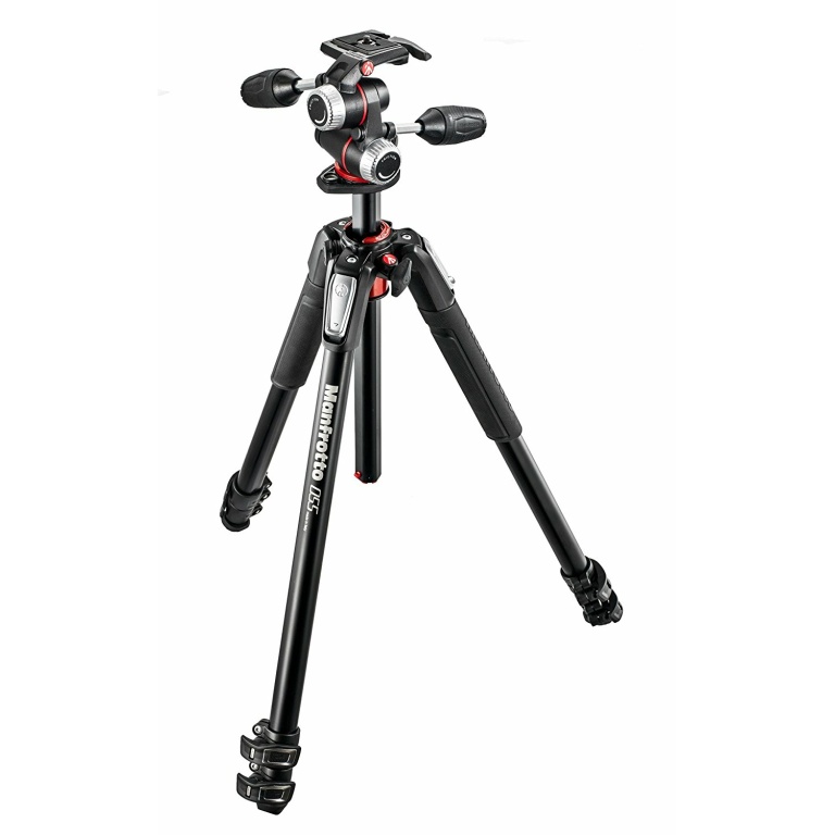 חצובת Manfrotto MK055XPRO3 עם ראש Manfrotto 3-way