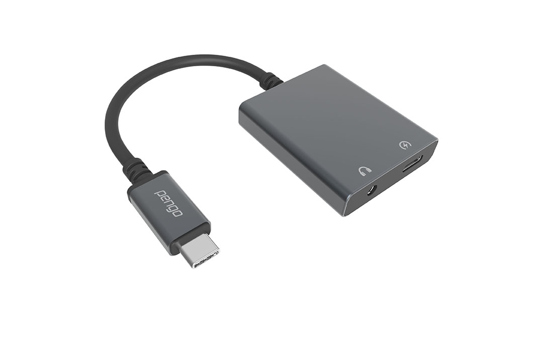 מתאם אוזניות וטעינה לחיבור Pengo USB-C