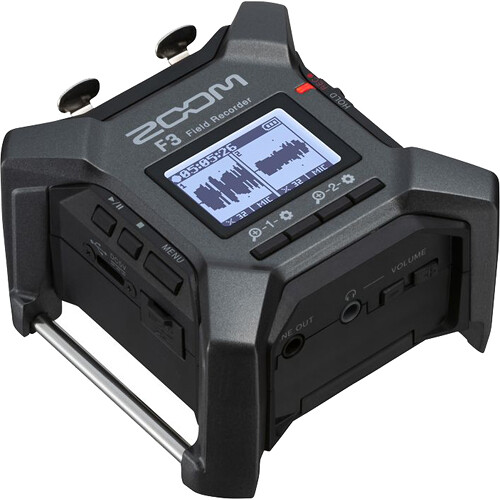 zoom f3 field recorder מכשיר הקלטה לשטח