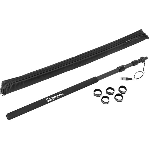 מוט בום קרבון למיקרופון Saramonic Boompole Light עם כבל XLR פנימי