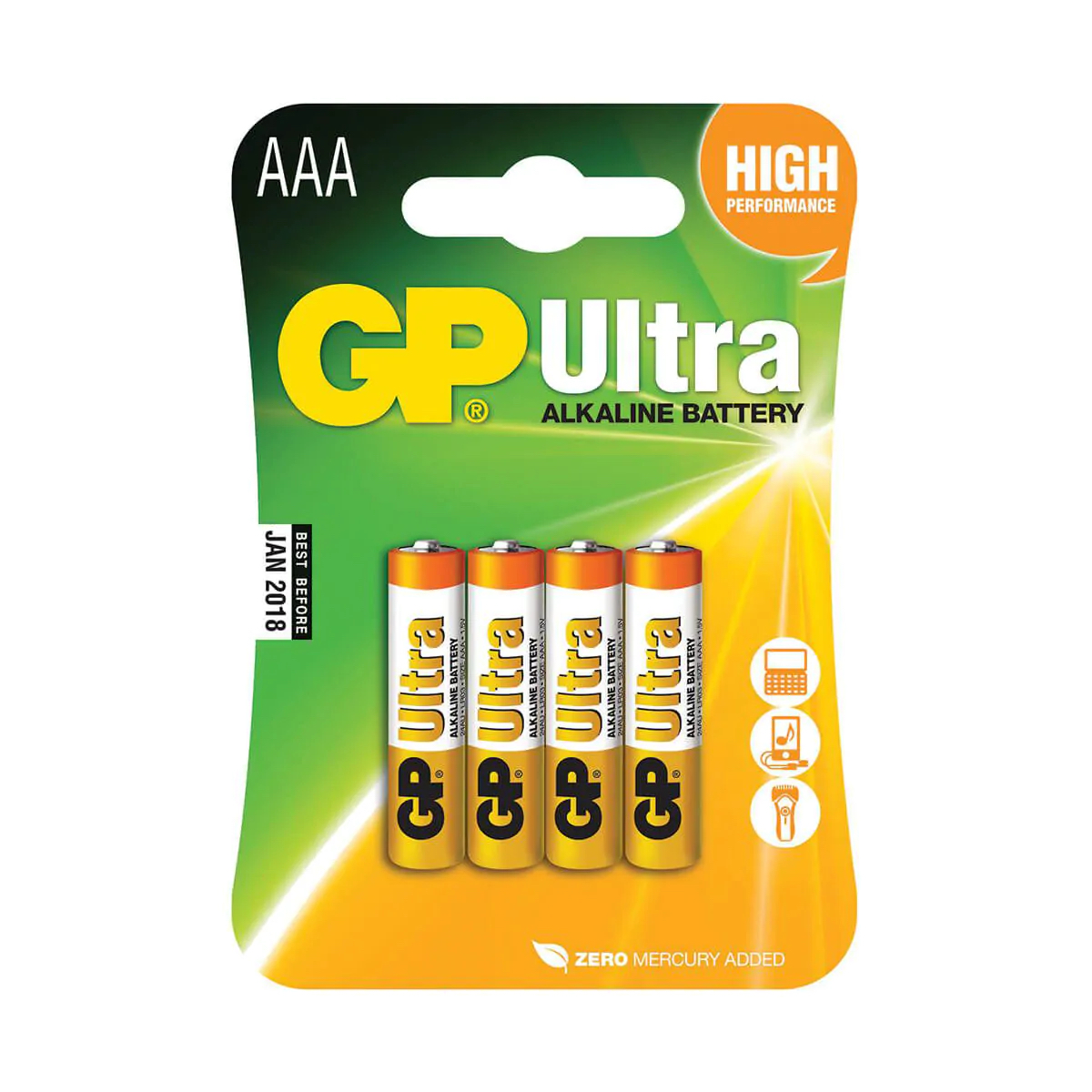 מארז 4 סוללות GP אלקליין AAA