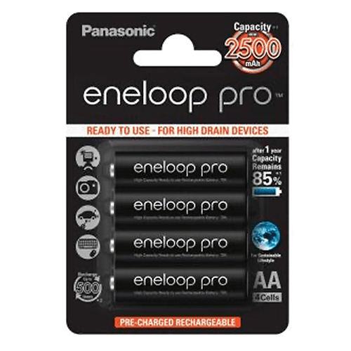 חבילת 4 סוללות מקורית Eneloop Pro AA
